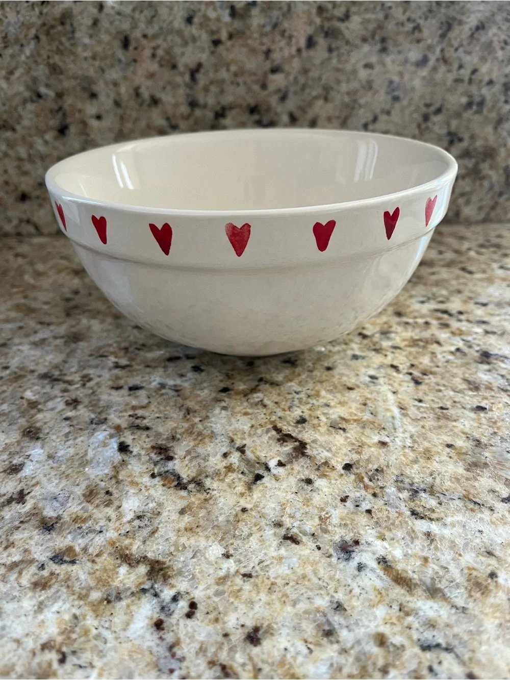 Rae Dunn Bowl with Red 'KISSES' Lettering Valentines